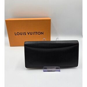 Louis Vuitton Epi Leather Black Long Wallet Clutch Coin Purse